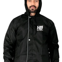 Men Solid Reversible Double Layered High Quality Waterproof Raincoat