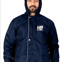 Men Solid Reversible Double Layered High Quality Waterproof Raincoat