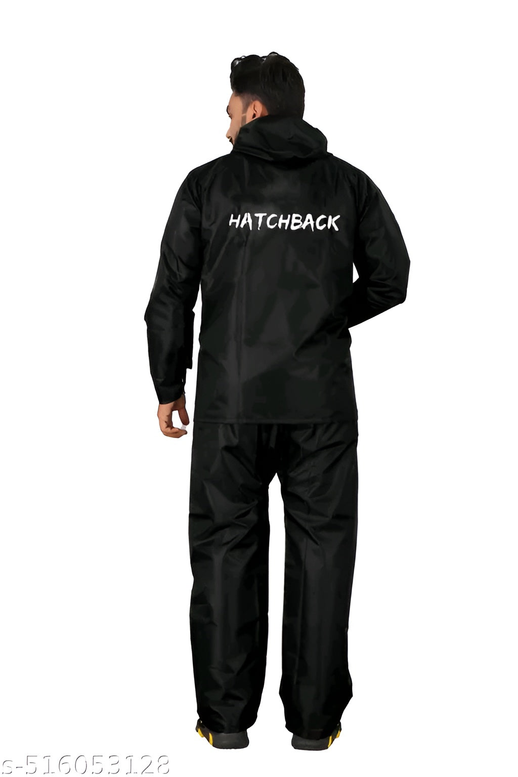 Men Solid Reversible Double Layered High Quality Waterproof Raincoat